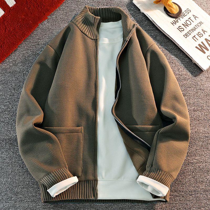 Men s Stand Collar Knitted Cardigan: Autumn/Winter Style, Trendy Youth, Velvet-Lined, Thick Sweater Coat. L (suggested 120-135 jin)
Men s Stand Collar Knitted Cardigan: Autumn/Winter Style, Trendy Youth, Velvet-Lined, Thick Sweater Coat. L (suggested 120-135 jin)