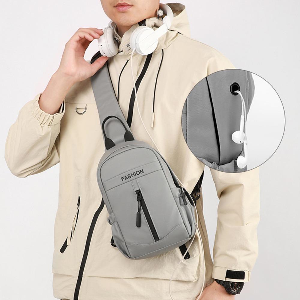 Waterproof Nylon Sling Backpack Commuting Single Shoulder Bag Urban Style Men s Chest Bag Unisex чорний 
Waterproof Nylon Sling Backpack Commuting Single Shoulder Bag Urban Style Men s Chest Bag Unisex чорний