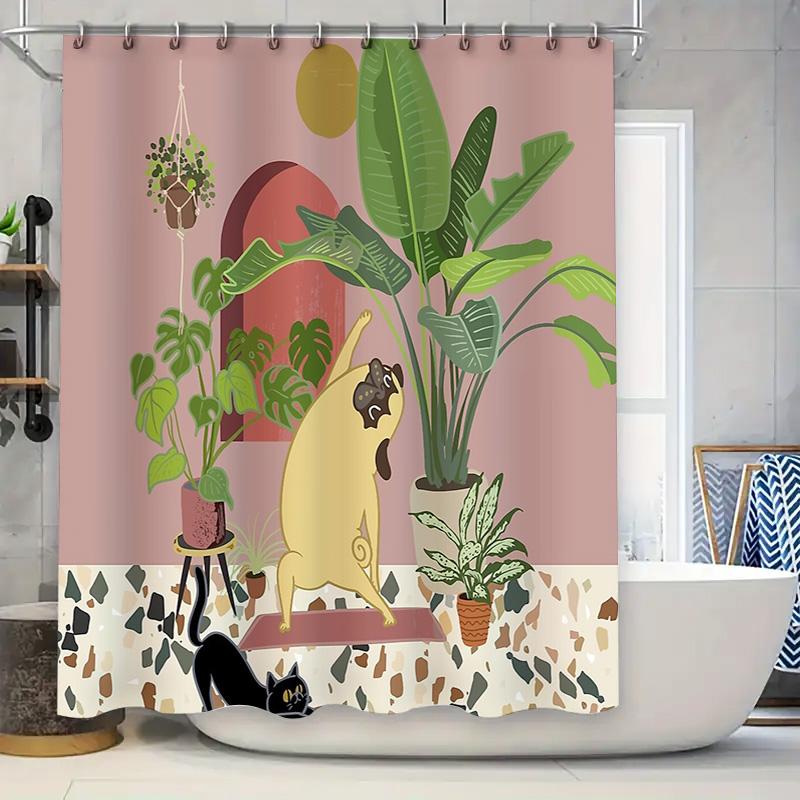 Bathroom Curtain Cat Plant Pattern Shower Curtains Modern Home Decor Washable Artistic Cute Animal Lover Gift Unique Design W60H190(CM)-1 Pcs
Bathroom Curtain Cat Plant Pattern Shower Curtains Modern Home Decor Washable Artistic Cute Animal Lover Gift Unique Design W60H190(CM)-1 Pcs