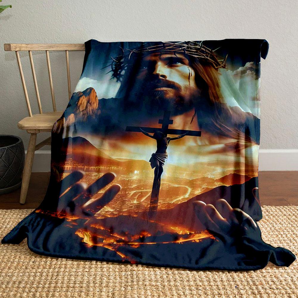 Jesus Cross Calvary Print Blanket Printed Blanket for Living Room Bed Couch lunch break Soft Cozy Blanket for Friend s festival Gift 80cm x 120cm
Jesus Cross Calvary Print Blanket Printed Blanket for Living Room Bed Couch lunch break Soft Cozy Blanket for Friend s festival Gift 80cm x 120cm