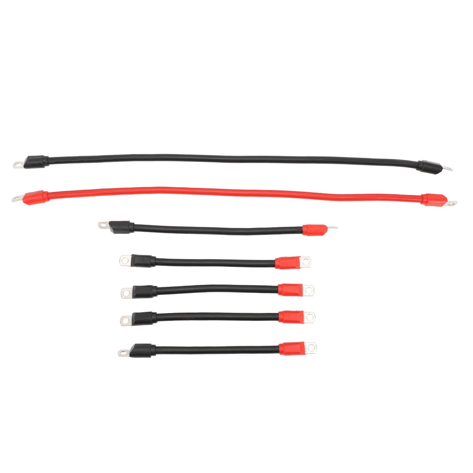 7Pcs 4 Gauge Golf Cart Battery Cables Pure Copper Wiring Kit with Heavy Duty Lugs for DC AC36V48V
7Pcs 4 Gauge Golf Cart Battery Cables Pure Copper Wiring Kit with Heavy Duty Lugs for DC AC36V48V