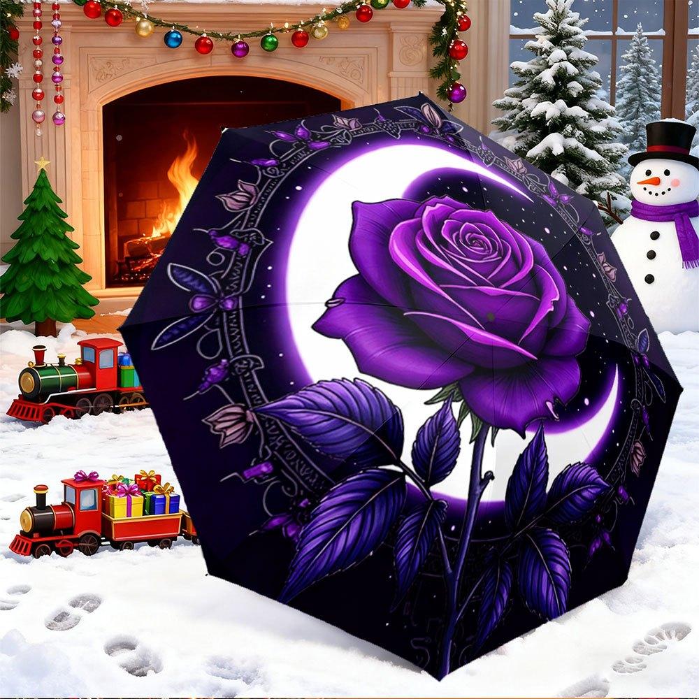 1pc Automatic Umbrella with Automatic Opening/ Closing System, 8-Rib Compact & Portable Canopy, Elegant Purple Rose & Crescent (as the picture,iron&8K)
1pc Automatic Umbrella with Automatic Opening/ Closing System, 8-Rib Compact & Portable Canopy, Elegant Purple Rose & Crescent (as the picture,iron&8K)