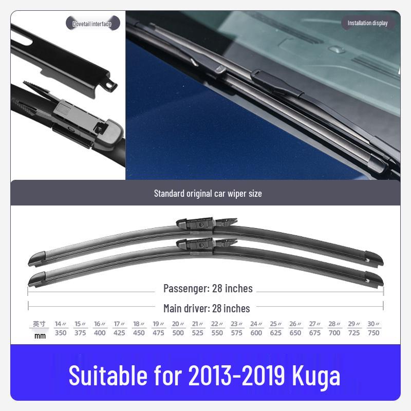 Compatible Front Wiper Blades for Ford Kuga (2013-2015 Models) Set (Front and Rear Wipers)
Compatible Front Wiper Blades for Ford Kuga (2013-2015 Models) Set (Front and Rear Wipers)