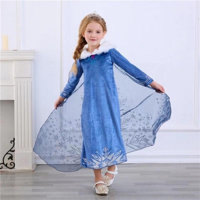 Winter Princess Elsa Fur Collar Long Sleeve Dress for Girls - Perfect for Performance or Birthday Party 100 cm темно-синий
Winter Princess Elsa Fur Collar Long Sleeve Dress for Girls - Perfect for Performance or Birthday Party 100 cm темно-синий