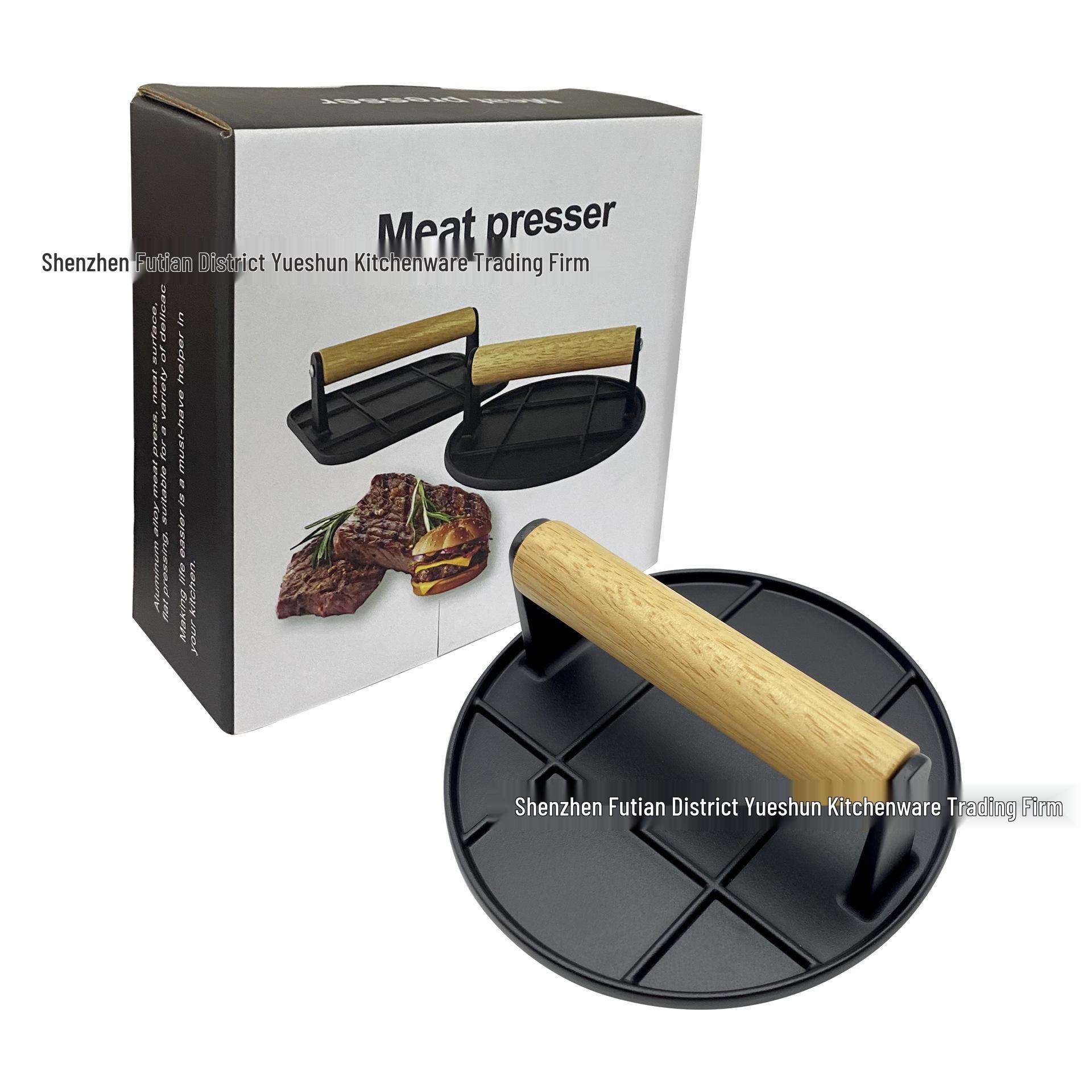 Aluminum Alloy Manual Meat Patty Presser and Square Teppanyaki Tool
Aluminum Alloy Manual Meat Patty Presser and Square Teppanyaki Tool