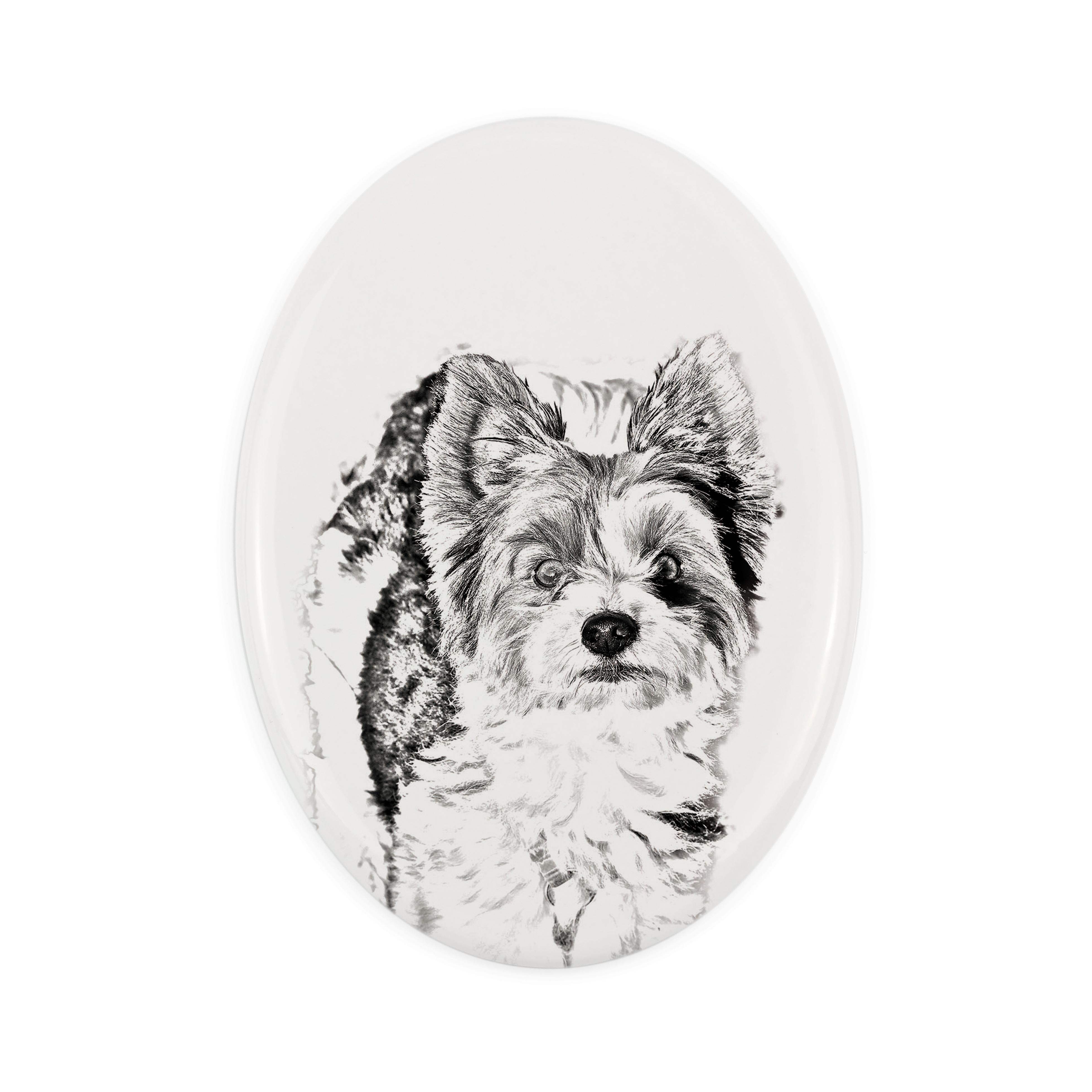 Biewer Yorkshire Terrier - commemorative plaque with a photo of a dog, tombstone with a print, personalized oval plaque from the Art-Dog brand білий
Biewer Yorkshire Terrier - commemorative plaque with a photo of a dog, tombstone with a print, personalized oval plaque from the Art-Dog brand білий