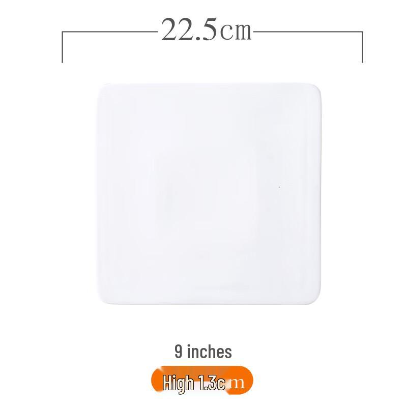 White Ceramic Square Flat Dinner Plate
White Ceramic Square Flat Dinner Plate