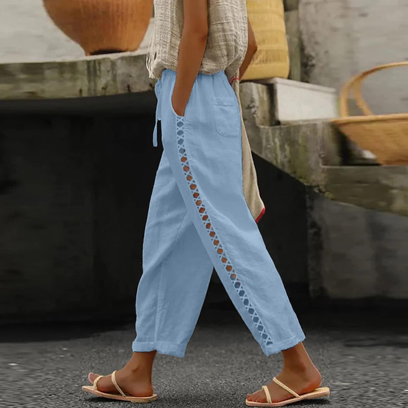 Women s Fashion Baggy Pants With Pocket Slim Breathable Lace Edge Hollowed Out Color Retro Casual Pants S
Women s Fashion Baggy Pants With Pocket Slim Breathable Lace Edge Hollowed Out Color Retro Casual Pants S