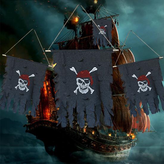 Halloween Pirate Skull Flat Hanging Ragged Banner Festival Party Decoration 
Halloween Pirate Skull Flat Hanging Ragged Banner Festival Party Decoration