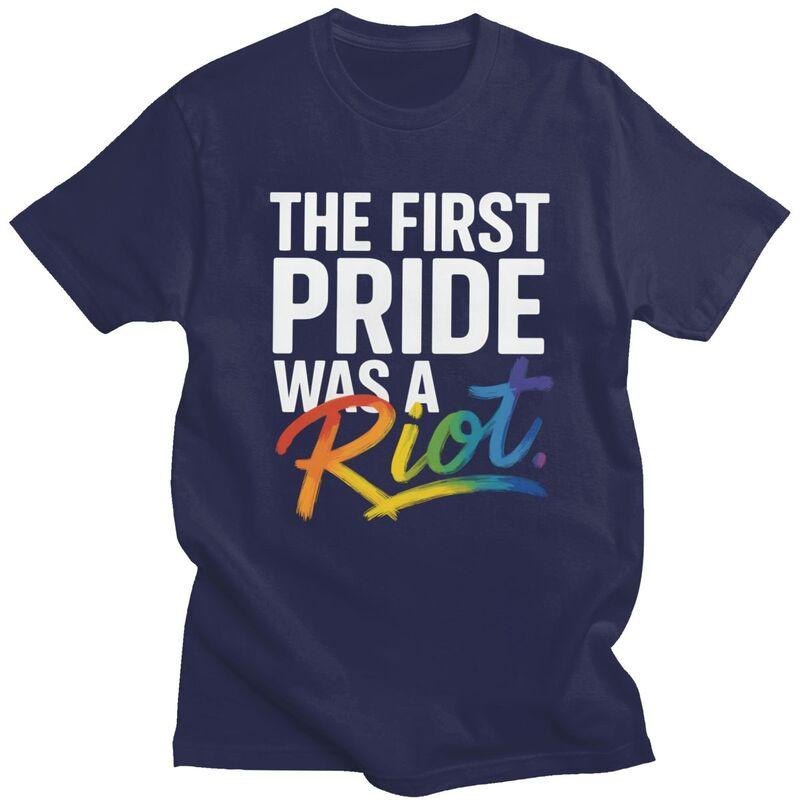 The First Pride Was A Riot Rainbow T Shirt for Men Short Sleeve Fashion Casual Clothing Summer Style Pure Cotton Camisetas 4XL
The First Pride Was A Riot Rainbow T Shirt for Men Short Sleeve Fashion Casual Clothing Summer Style Pure Cotton Camisetas 4XL