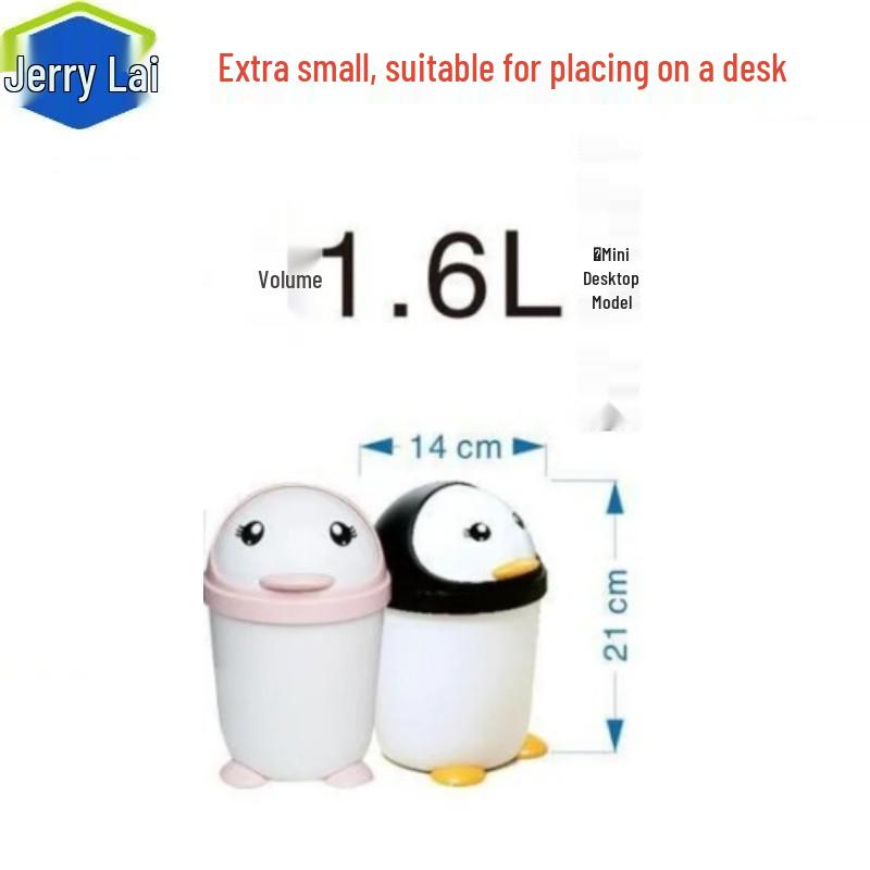 Jielilai 2025 Cartoon Trash Can - Large Capacity, Push-Type Penguin & Bear Design for Home, Living Room, Bedroom, Bathroom. 1 pc (includes 1 roll of trash bags)
Jielilai 2025 Cartoon Trash Can - Large Capacity, Push-Type Penguin & Bear Design for Home, Living Room, Bedroom, Bathroom. 1 pc (includes 1 roll of trash bags)