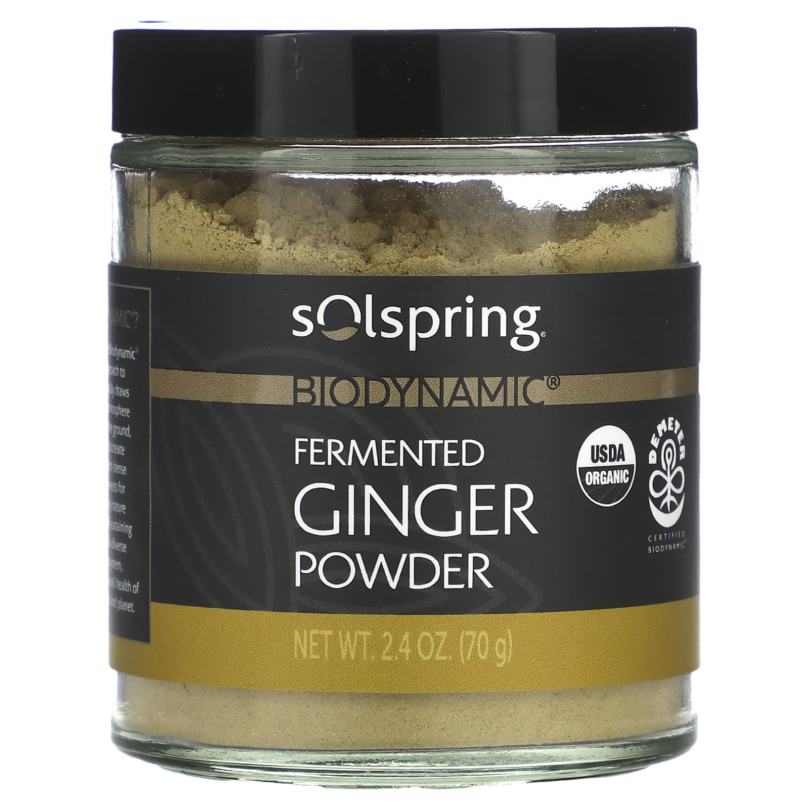 Dr. Mercola, Solspring, Biodynamic, Fermented Ginger Powder, 70G(2.4Oz) 
Dr. Mercola, Solspring, Biodynamic, Fermented Ginger Powder, 70G(2.4Oz)