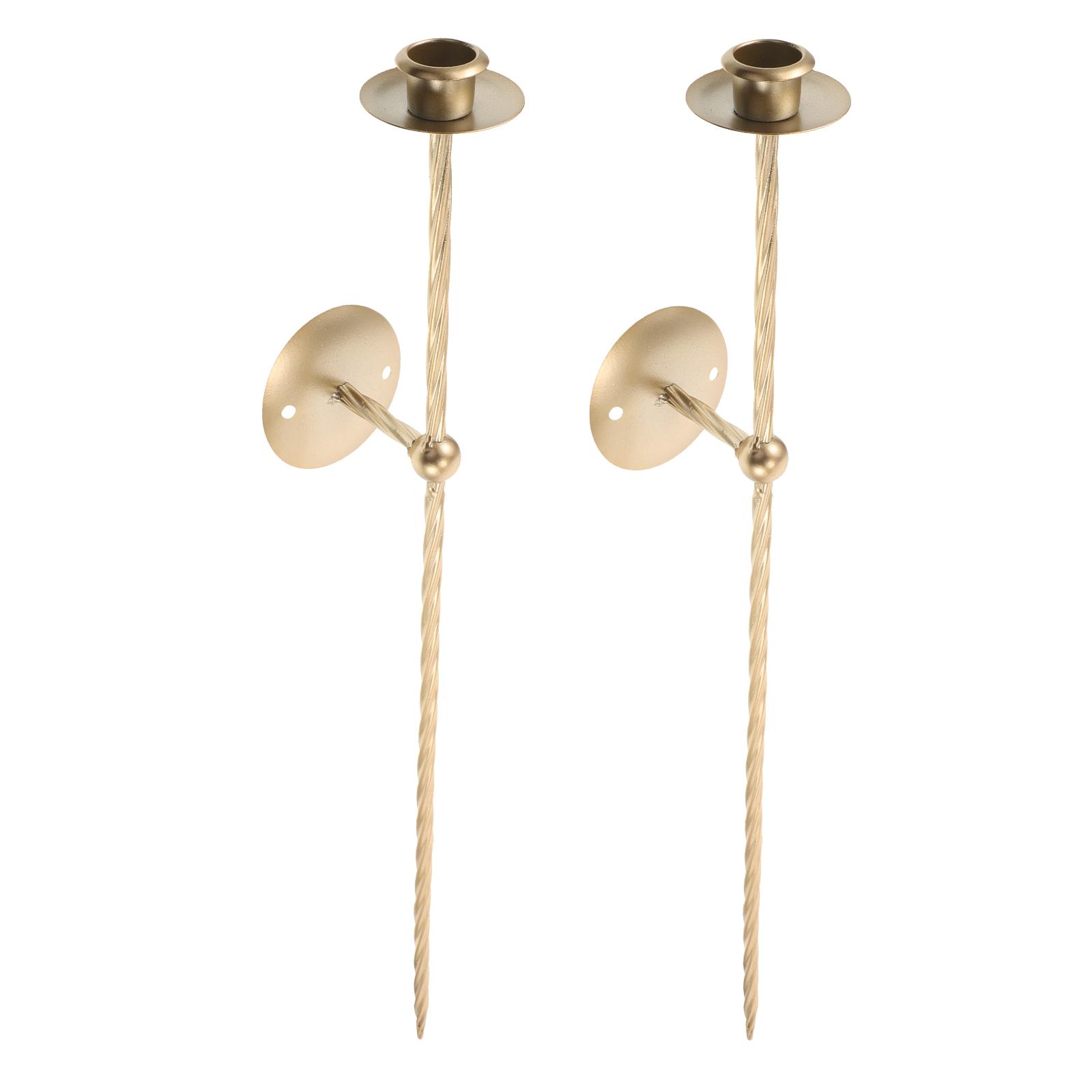 2pcs Wall Holder Long Gold Metal Pillar Candlestick Stand Iron Art Decorative Sconce For Living Room Dining Room Bedroom
2pcs Wall Holder Long Gold Metal Pillar Candlestick Stand Iron Art Decorative Sconce For Living Room Dining Room Bedroom