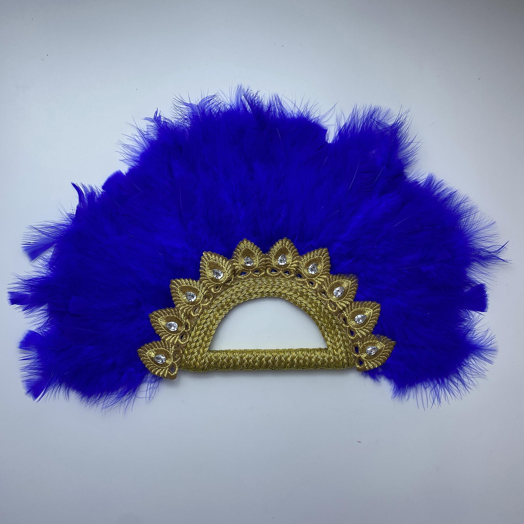 Big Size African Blue Feather Fan for Ladies, Wedding Feather Fan for Bride, Double Side Feather, Nigerian Stones Dance Handfan 32CMX55CM
Big Size African Blue Feather Fan for Ladies, Wedding Feather Fan for Bride, Double Side Feather, Nigerian Stones Dance Handfan 32CMX55CM