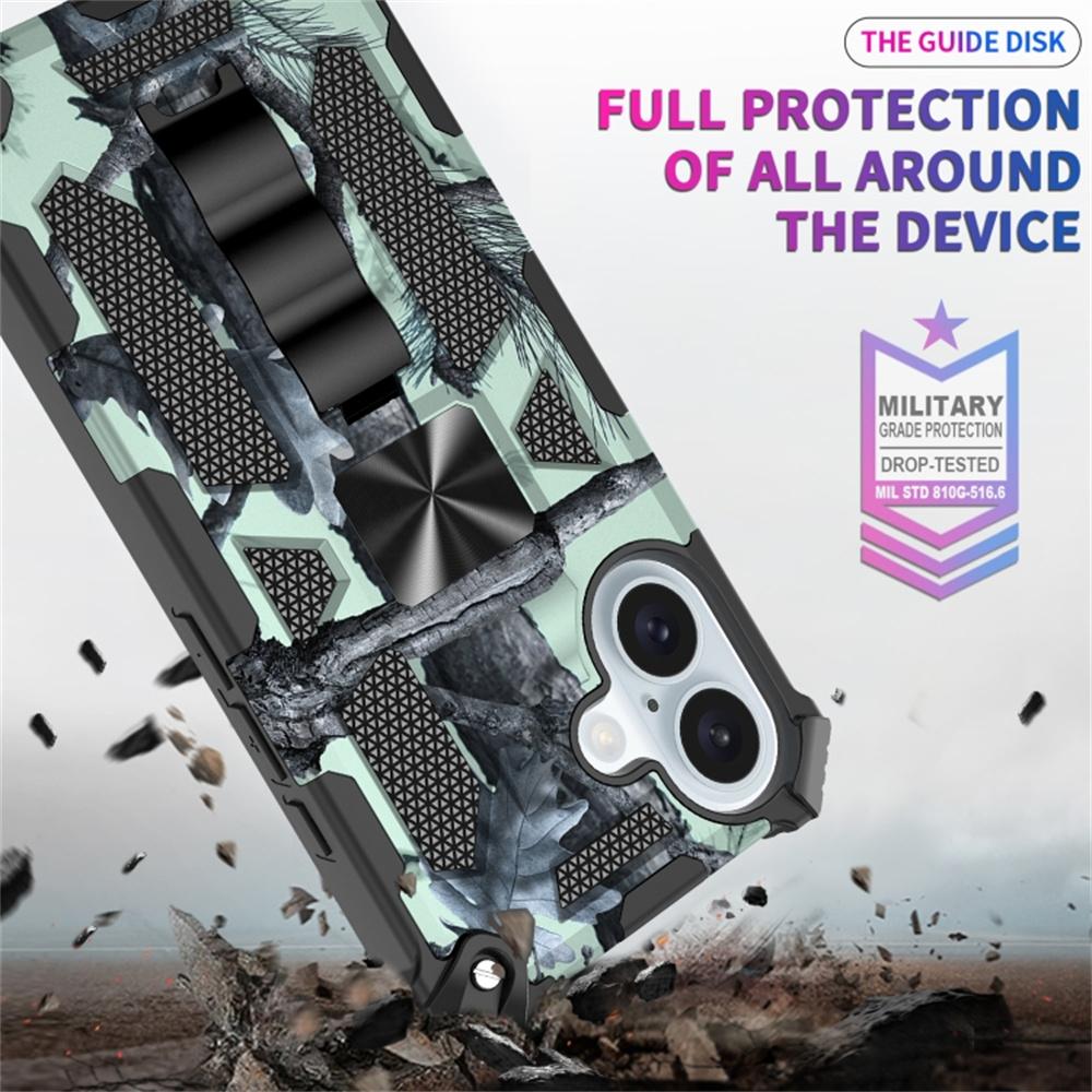 For iPhone 16 Case Kickstand Camouflage Anti-Drop TPU+PC Phone Cover Army Green
For iPhone 16 Case Kickstand Camouflage Anti-Drop TPU+PC Phone Cover Army Green