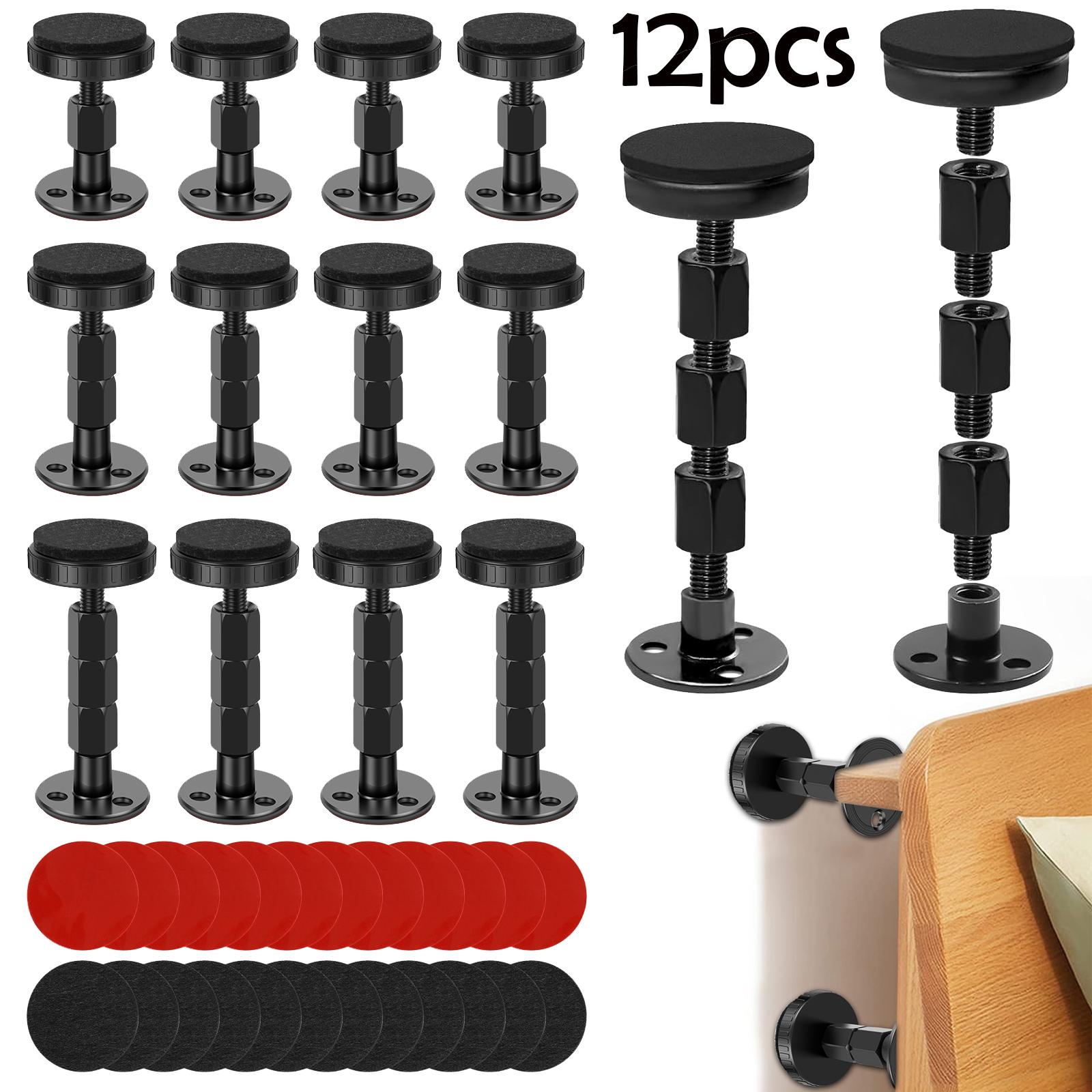 12pcs Adjustable Threaded Bed Frame Anti-Shake Tool Headboard Stoppers, Bedside Anti Shake Tool for Beds Cabinets Sofas for Beds 12pcs
12pcs Adjustable Threaded Bed Frame Anti-Shake Tool Headboard Stoppers, Bedside Anti Shake Tool for Beds Cabinets Sofas for Beds 12pcs