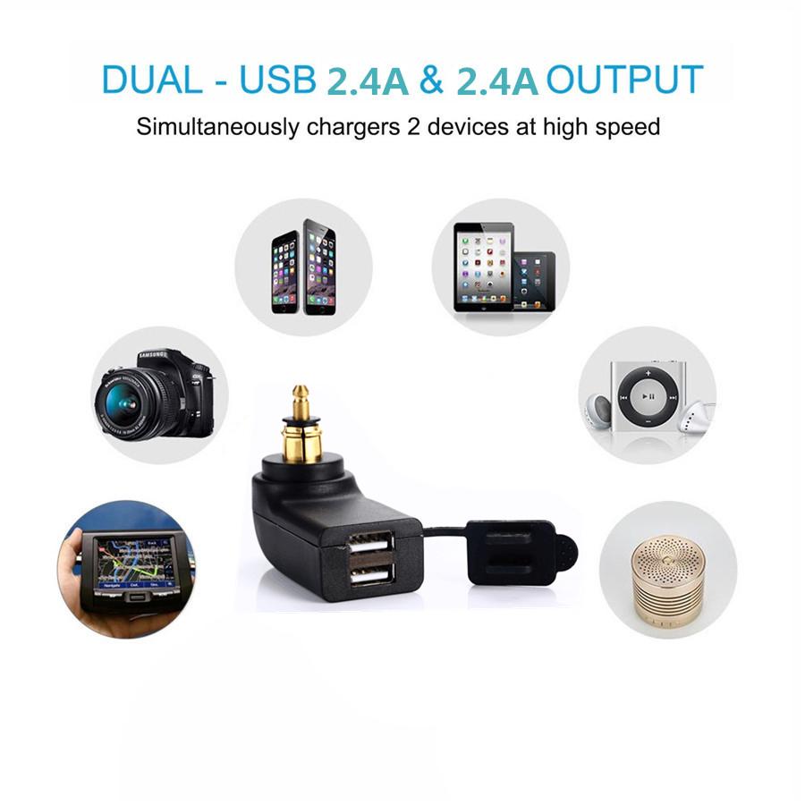 Waterproof Motorcycle Dual USB 4.8A Charger Adapter w/ Digital Voltmeter For BMW
Waterproof Motorcycle Dual USB 4.8A Charger Adapter w/ Digital Voltmeter For BMW