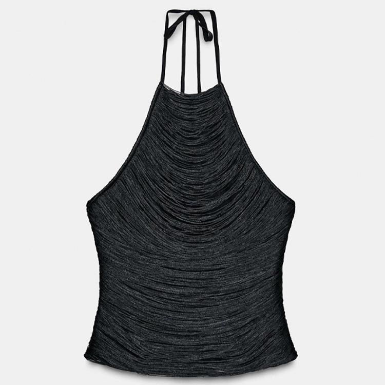 2026 Summer Multi-layer Tassel Halter Backless Camisole for Women Medium чёрный
2026 Summer Multi-layer Tassel Halter Backless Camisole for Women Medium чёрный