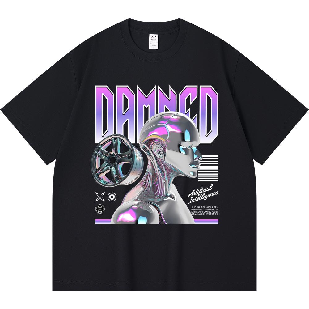 230GSM 100% Cotton T-Shirt Damned Robot Print Tees Funny Harajuku Style Combed Cotton Tshirt XS абрикосовый
230GSM 100% Cotton T-Shirt Damned Robot Print Tees Funny Harajuku Style Combed Cotton Tshirt XS абрикосовый