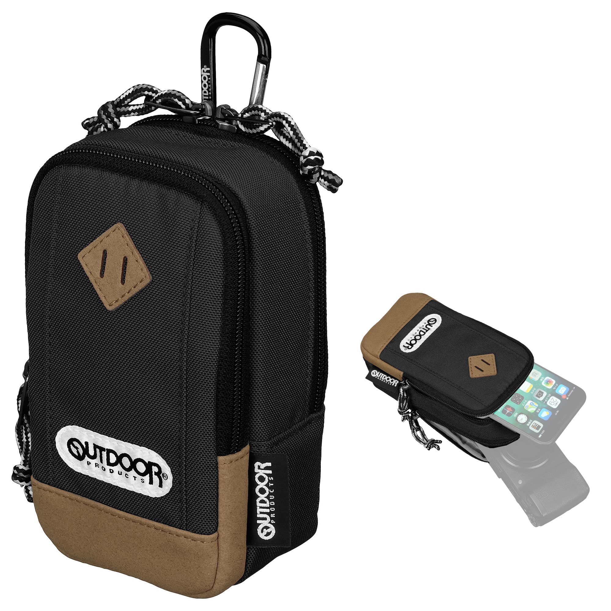 OUTDOOR PRODUCTS Camera case Camera pouch 04 Black Compact camera and smartphone stored at the same time Double zipper with carabiner ODCP04BK чёрный
OUTDOOR PRODUCTS Camera case Camera pouch 04 Black Compact camera and smartphone stored at the same time Double zipper with carabiner ODCP04BK чёрный