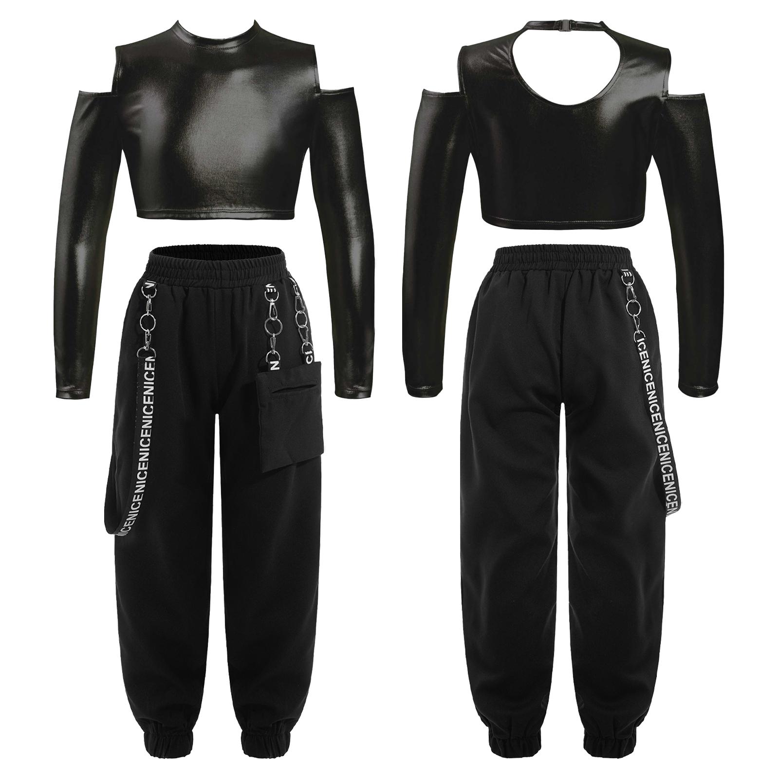 Діти, дівчата, довгі рукави з відкритими плечима, короткі топи на спині та еластичні штани для сучасного джазу, хіп-хопу 7-8 Years срібний
Діти, дівчата, довгі рукави з відкритими плечима, короткі топи на спині та еластичні штани для сучасного джазу, хіп-хопу 7-8 Years срібний