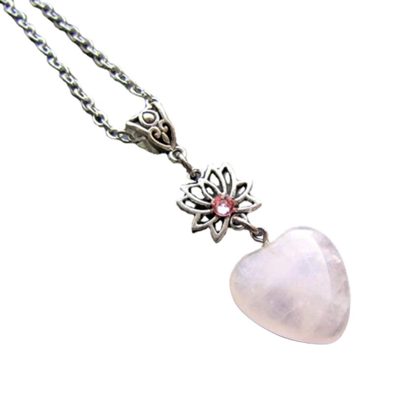Quartz Necklace Natural Stone-Heart Charm Clavicle Chain for Women Lotus Flower Pendant Choker Party Valentines Day Gift 1
Quartz Necklace Natural Stone-Heart Charm Clavicle Chain for Women Lotus Flower Pendant Choker Party Valentines Day Gift 1
