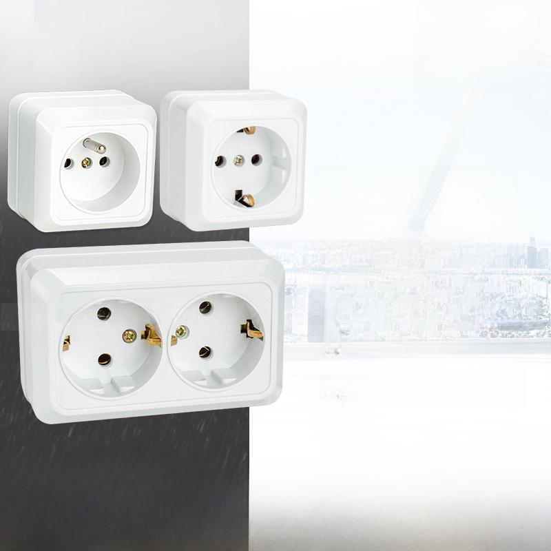 European Surface Mounted Single/Double Socket - French/German Standard, Korean/Russian Compatible Single Switch
European Surface Mounted Single/Double Socket - French/German Standard, Korean/Russian Compatible Single Switch