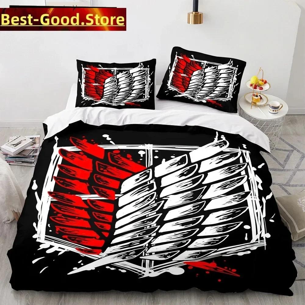 Top Anime Attack on Titan 3D Printed Bedding Set Duvet Cover Pillowcase Freedom Wings Bedclothes for Boys Twin Single Size EU Single(135*200cm)3pcs
Top Anime Attack on Titan 3D Printed Bedding Set Duvet Cover Pillowcase Freedom Wings Bedclothes for Boys Twin Single Size EU Single(135*200cm)3pcs