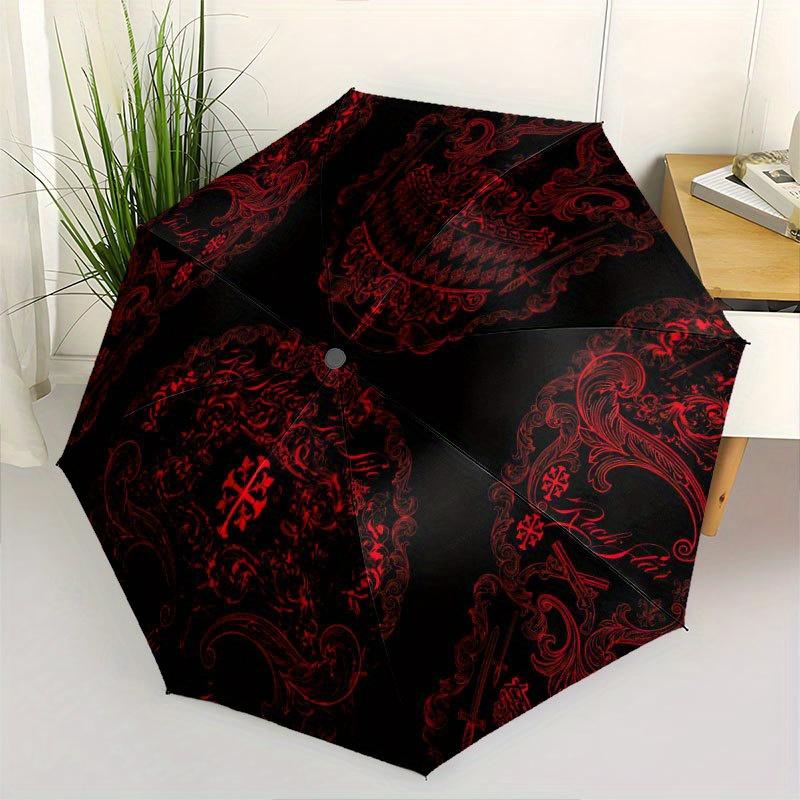 Gothic Red Floral umbrella - Automatic opening Compact Folding umbrella with 8-Rib Heavy Duty iron frame, All-Season Portable (as the picture,Iron&8K)
Gothic Red Floral umbrella - Automatic opening Compact Folding umbrella with 8-Rib Heavy Duty iron frame, All-Season Portable (as the picture,Iron&8K)