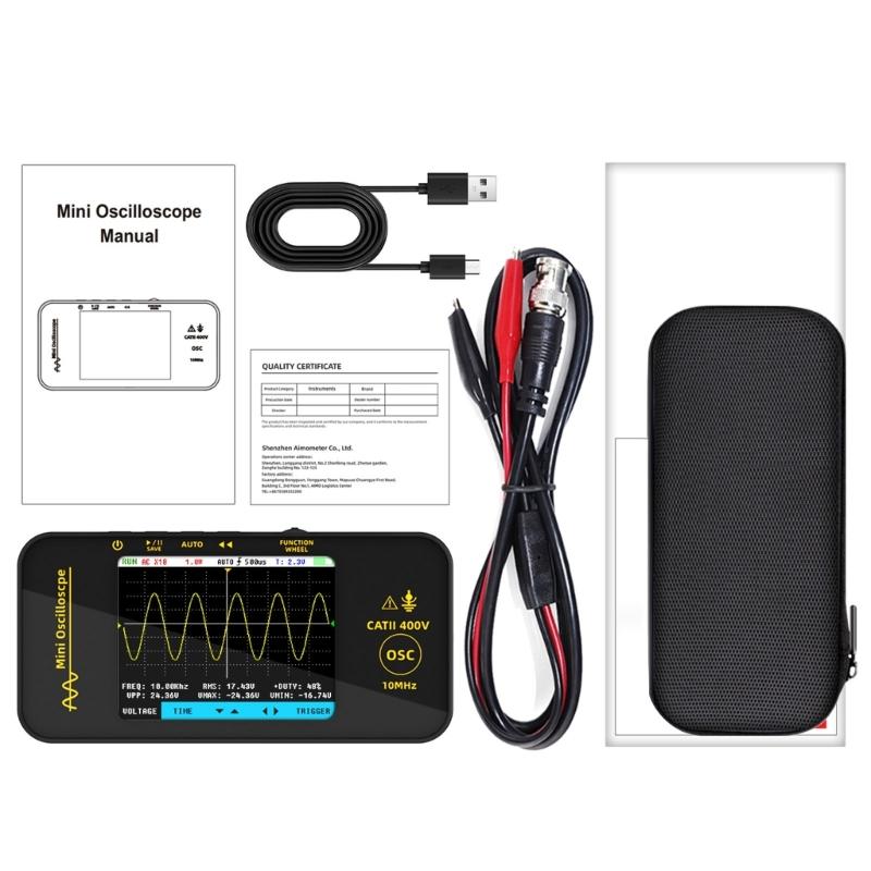3.2 in LCD Handheld Digital Oscilloscope 10MHz Bandwidth with Comprehensive Triggering Functions for Multifunction Use
3.2 in LCD Handheld Digital Oscilloscope 10MHz Bandwidth with Comprehensive Triggering Functions for Multifunction Use