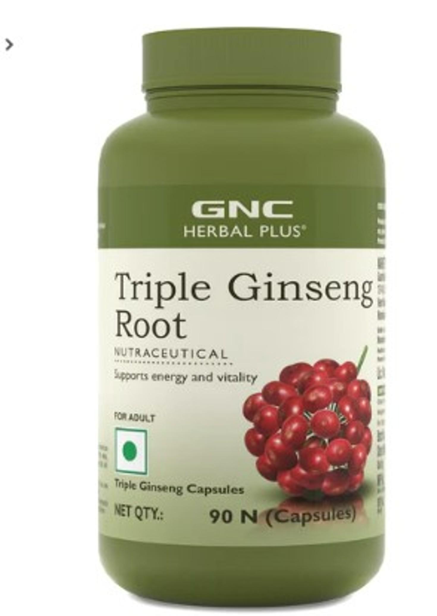 GNC Herbal Plus потрійний корінь женьшеню 90 вегетаріанських капсул
GNC Herbal Plus потрійний корінь женьшеню 90 вегетаріанських капсул