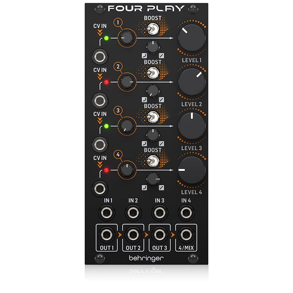 Аналоговый синтезатор Behringer Eurorack-модуль, совместимый с Eurorack-модулем Quad VCA, FOUR PLAY, черный
Аналоговый синтезатор Behringer Eurorack-модуль, совместимый с Eurorack-модулем Quad VCA, FOUR PLAY, черный