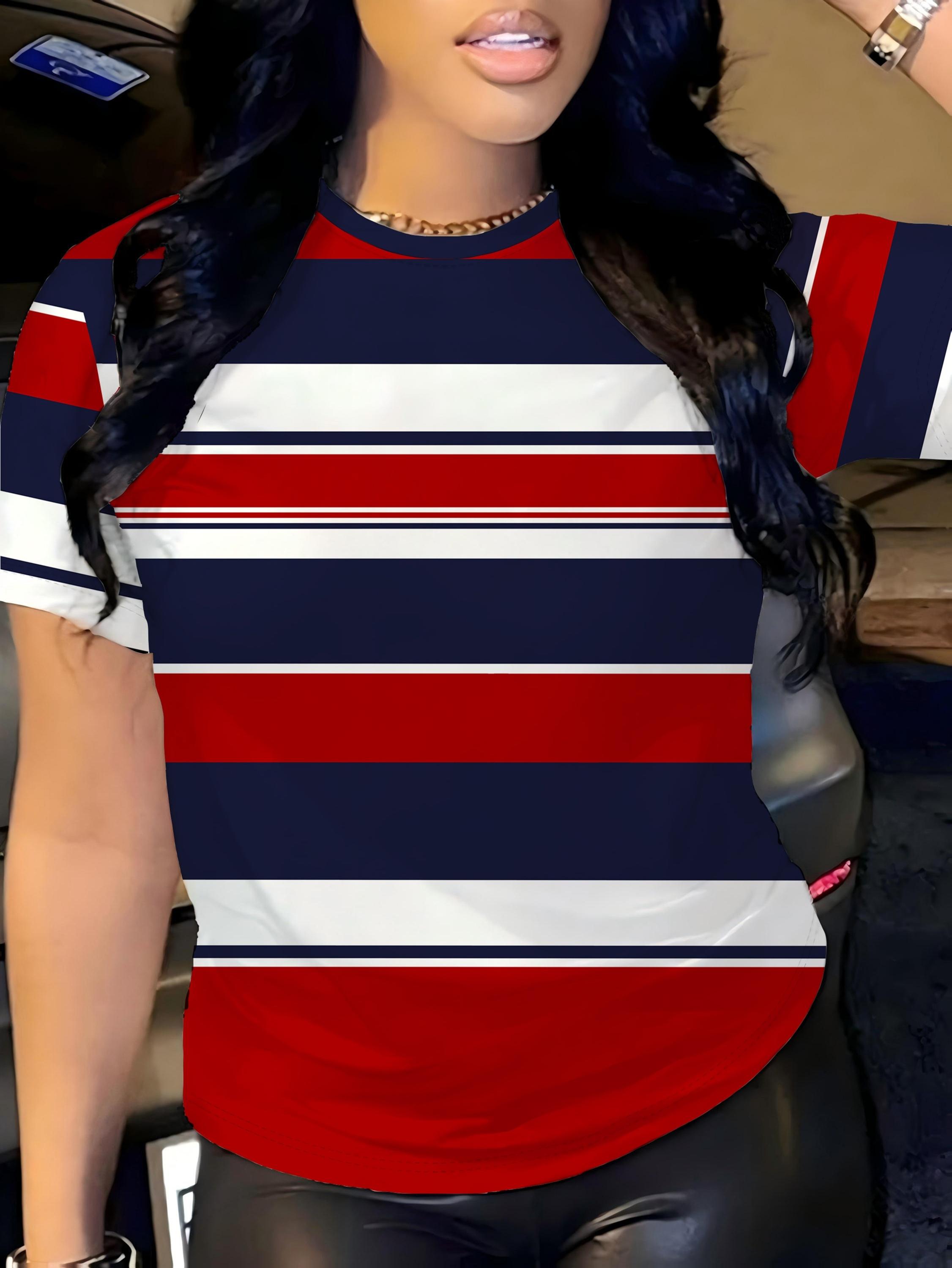 Women s round neck fashionable short-sleeved striped sea soul casual style is suitable for daily casual wear in summer XXS
Women s round neck fashionable short-sleeved striped sea soul casual style is suitable for daily casual wear in summer XXS