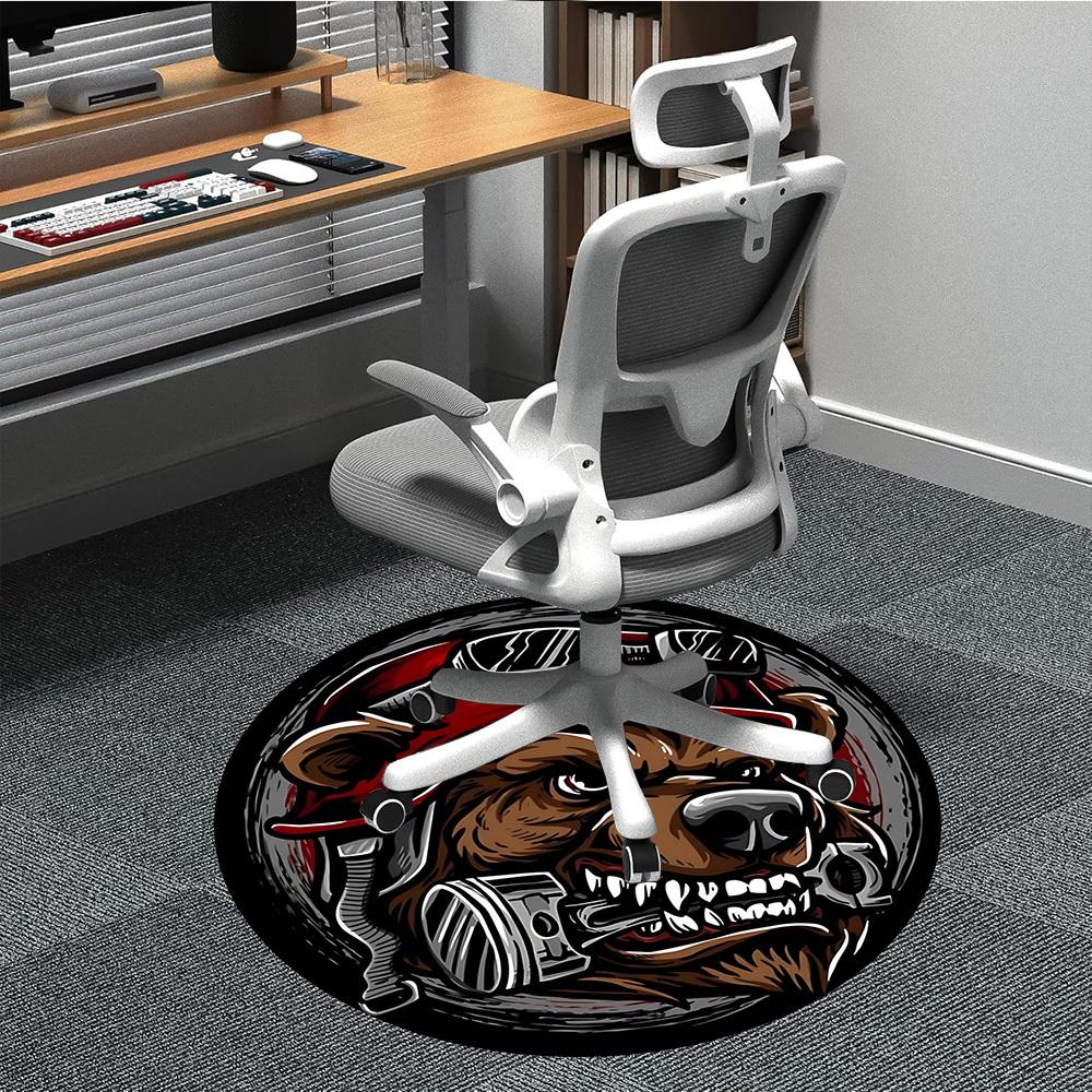 1pc Motorcycle Bear Chair Carpet for Office, Round Non Slip Durable Large Size Office Carpet, Suitable for Office 80cm
1pc Motorcycle Bear Chair Carpet for Office, Round Non Slip Durable Large Size Office Carpet, Suitable for Office 80cm