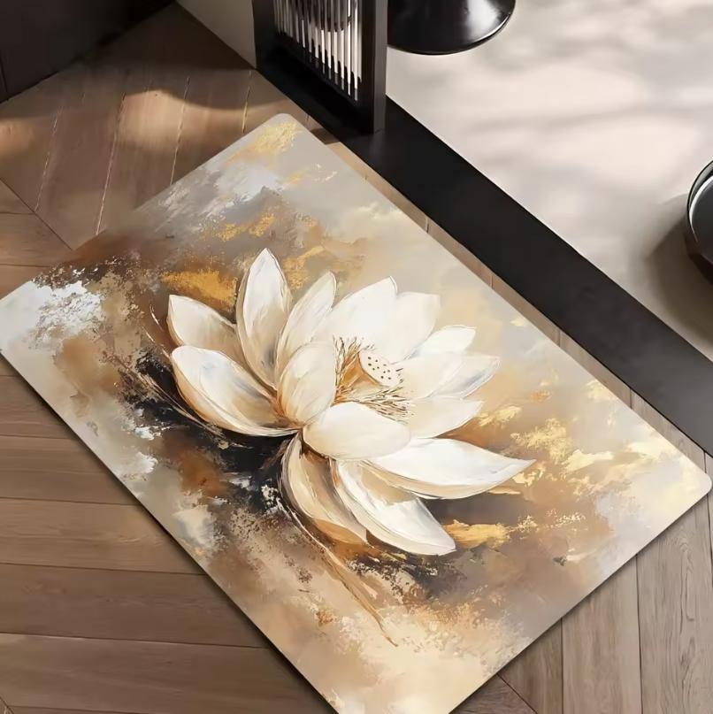 Artistic Lotus Theme Mat for Aesthetic Home Indoor Entryway Bathroom Living Room Non-Slip Absorbent Durable Easy Clean Decor Mat 50X80cm
Artistic Lotus Theme Mat for Aesthetic Home Indoor Entryway Bathroom Living Room Non-Slip Absorbent Durable Easy Clean Decor Mat 50X80cm