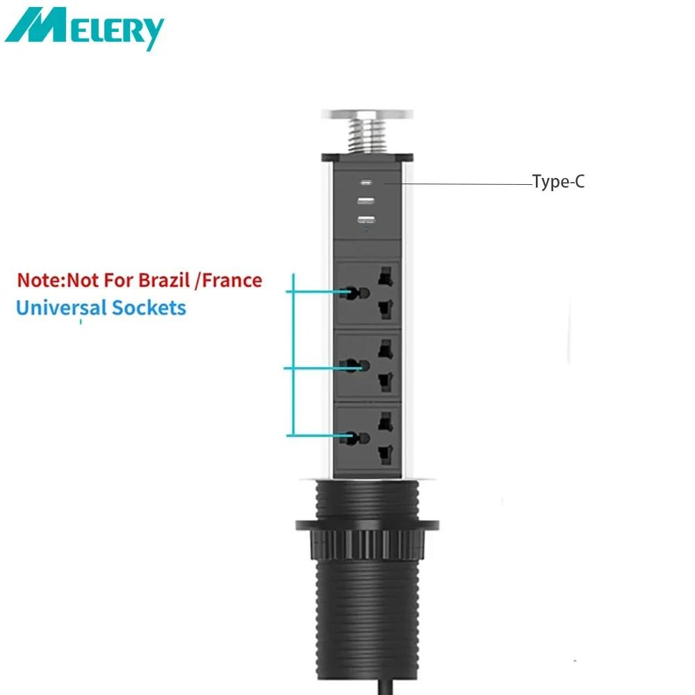 Melery Table POP Sockets Pull Up US UK EU AU Electrical Plug Universal Power Outlet USB Type-C Kitchen Home 1.8m Extension Cord US PLUG
Melery Table POP Sockets Pull Up US UK EU AU Electrical Plug Universal Power Outlet USB Type-C Kitchen Home 1.8m Extension Cord US PLUG