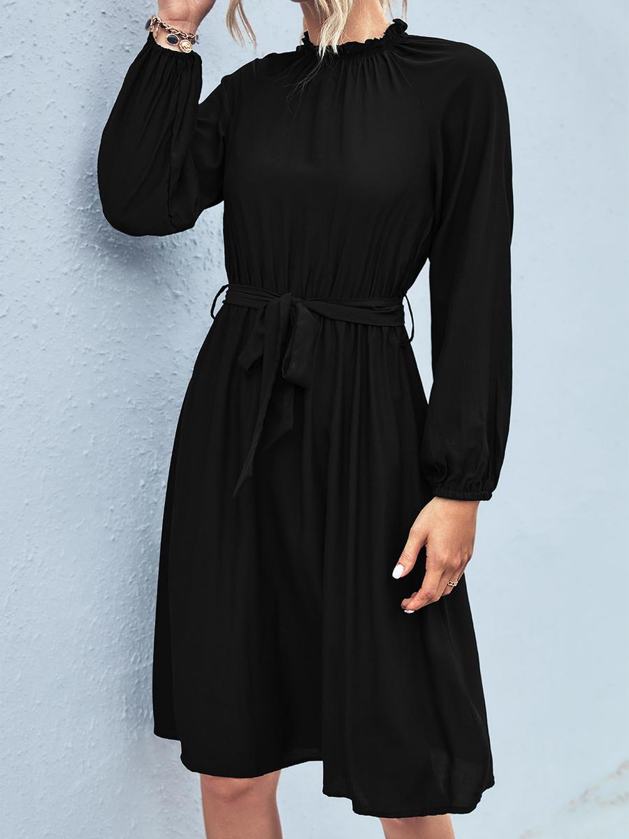 Fall Winter New Women s Dresses Classic Solid Color One-Shoulder Tie Waist Dress XL чорний
Fall Winter New Women s Dresses Classic Solid Color One-Shoulder Tie Waist Dress XL чорний