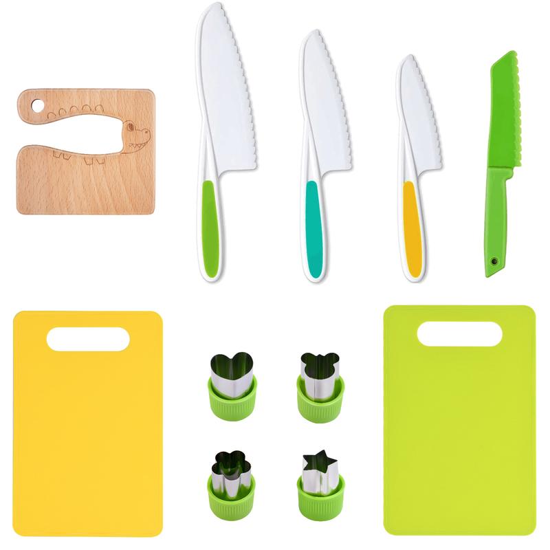 Yeeammk Montessori Kids Knife Set for Real Cooking, детский набор для ролевых игр с фруктами, хлебом, ножами для торта, разделочными досками, резаками для сэндвичей, Default
Yeeammk Montessori Kids Knife Set for Real Cooking, детский набор для ролевых игр с фруктами, хлебом, ножами для торта, разделочными досками, резаками для сэндвичей, Default