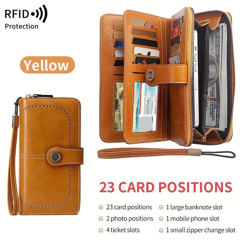 RFID Women s Anti-theft Zipper Wallet with Multiple Card Slots and Large Capacity ID Holder жовтий
RFID Women s Anti-theft Zipper Wallet with Multiple Card Slots and Large Capacity ID Holder жовтий