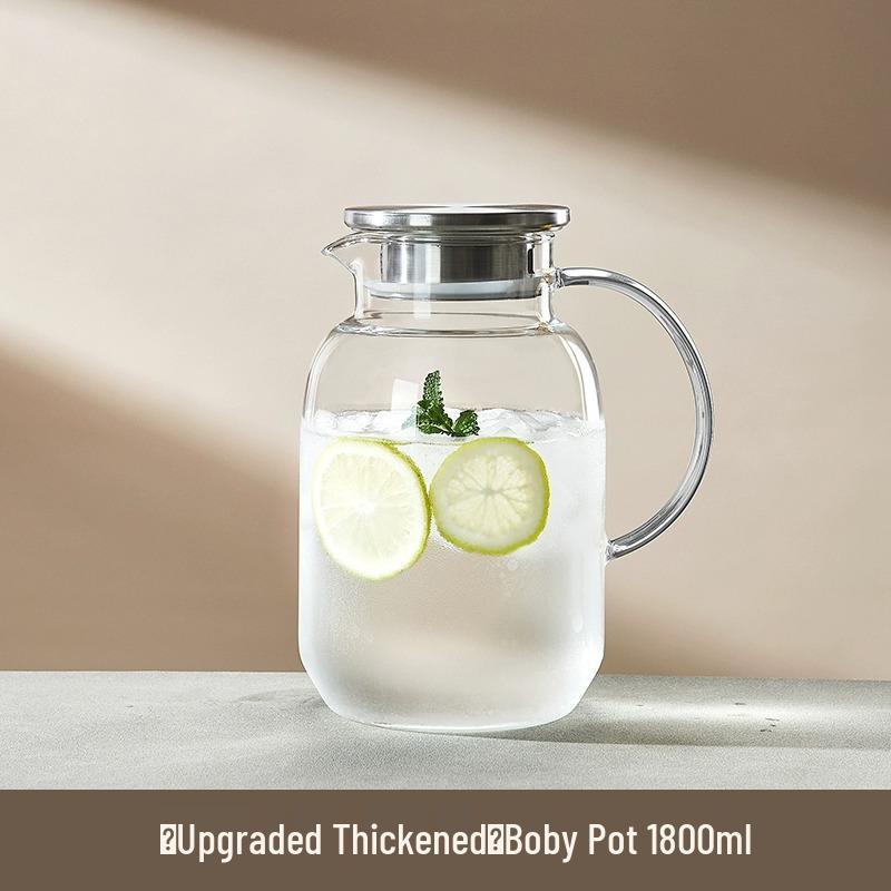 Large Capacity Heat-Resistant Borosilicate Glass Cold Water Kettle & Teapot
Large Capacity Heat-Resistant Borosilicate Glass Cold Water Kettle & Teapot