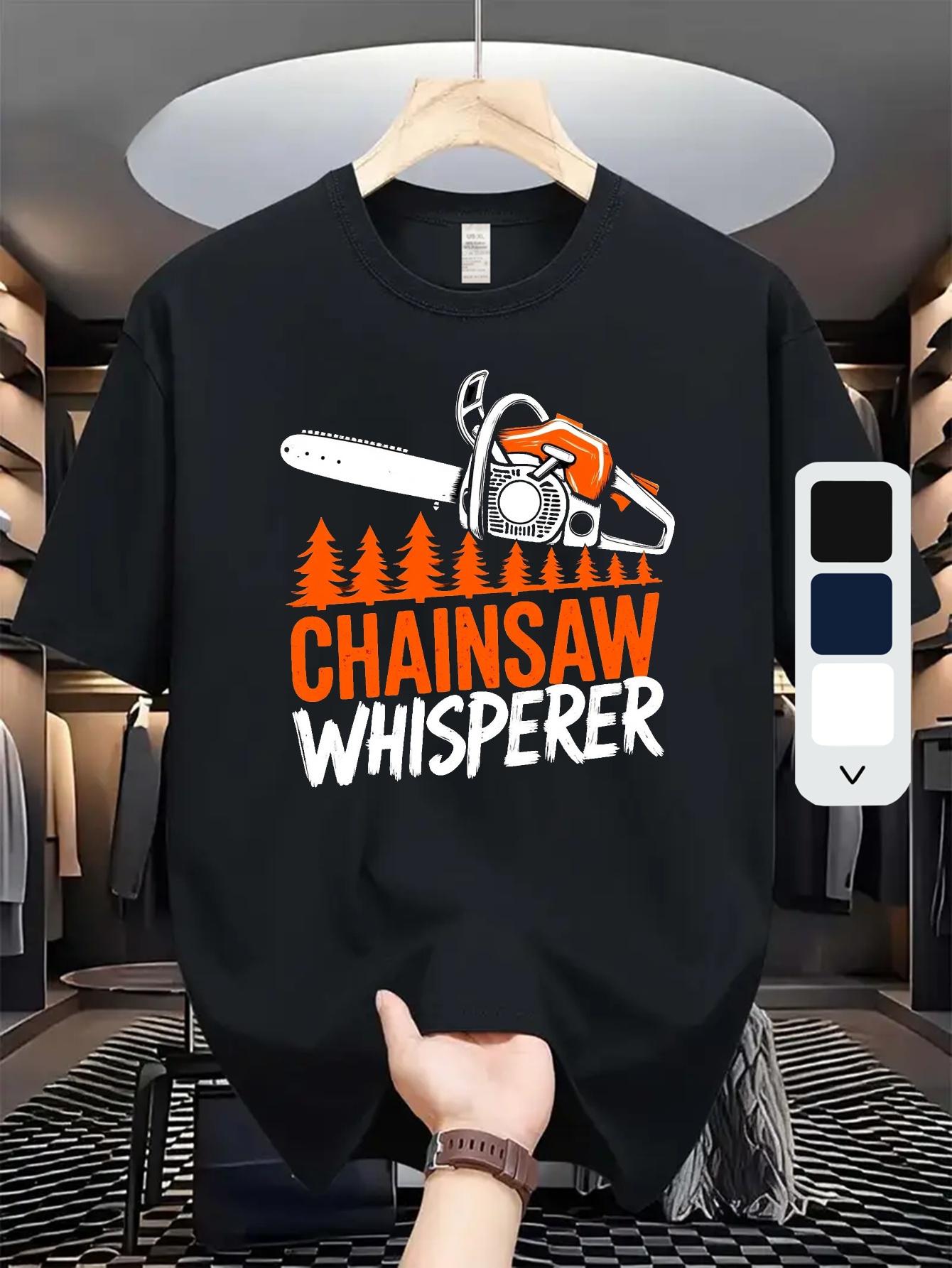 Graphic T-shirt - Chainsaw Whisperer Design - Navy Blue Casual Tee - Soft Breathable Cotton Blend Fabric - Stretch Fit for Logging L
Graphic T-shirt - Chainsaw Whisperer Design - Navy Blue Casual Tee - Soft Breathable Cotton Blend Fabric - Stretch Fit for Logging L