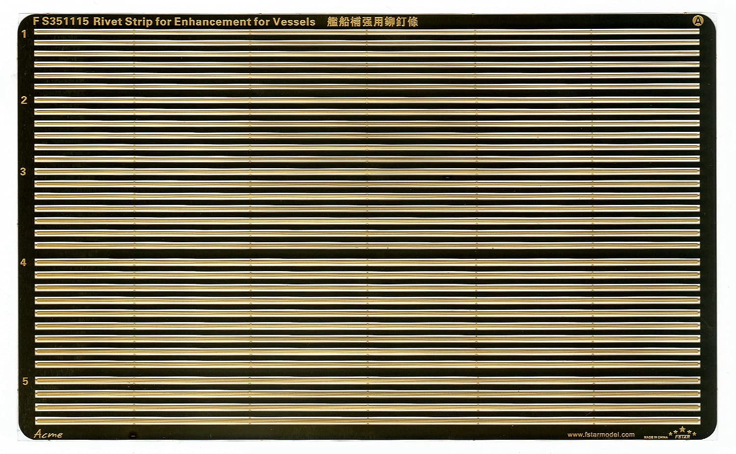 Пятизвездочная модель корабля Усилительная заклепочная полоса Сталь Пластиковые детали модели FSM351115 1/350
Пятизвездочная модель корабля Усилительная заклепочная полоса Сталь Пластиковые детали модели FSM351115 1/350