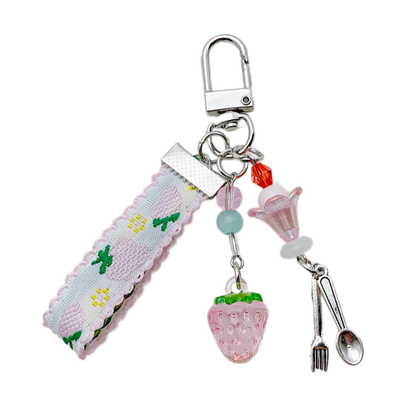 Брелки с подвесками в виде клубничной ленты, милый милый кулон, подвесной орнамент, брелок для ключей, украшение для рюкзака для женщин и девочек розовый
Брелки с подвесками в виде клубничной ленты, милый милый кулон, подвесной орнамент, брелок для ключей, украшение для рюкзака для женщин и девочек розовый