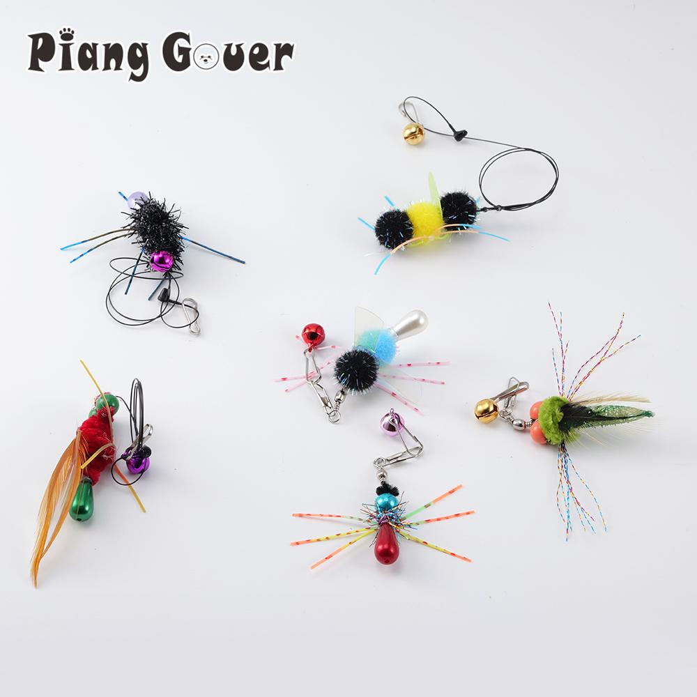 6pcs Mix Colorful Simulation Insect Cat Teaser Stick Heads Feather Bee Dragonfly Pet Toy
6pcs Mix Colorful Simulation Insect Cat Teaser Stick Heads Feather Bee Dragonfly Pet Toy