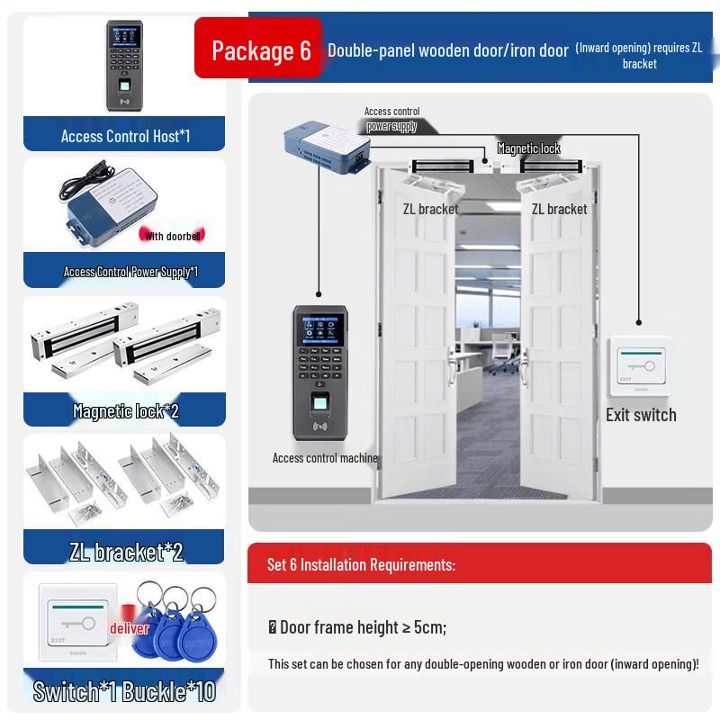 ZUCON Fingerprint Access Control System with Magnetic Lock CN plug (adapter included)
ZUCON Fingerprint Access Control System with Magnetic Lock CN plug (adapter included)