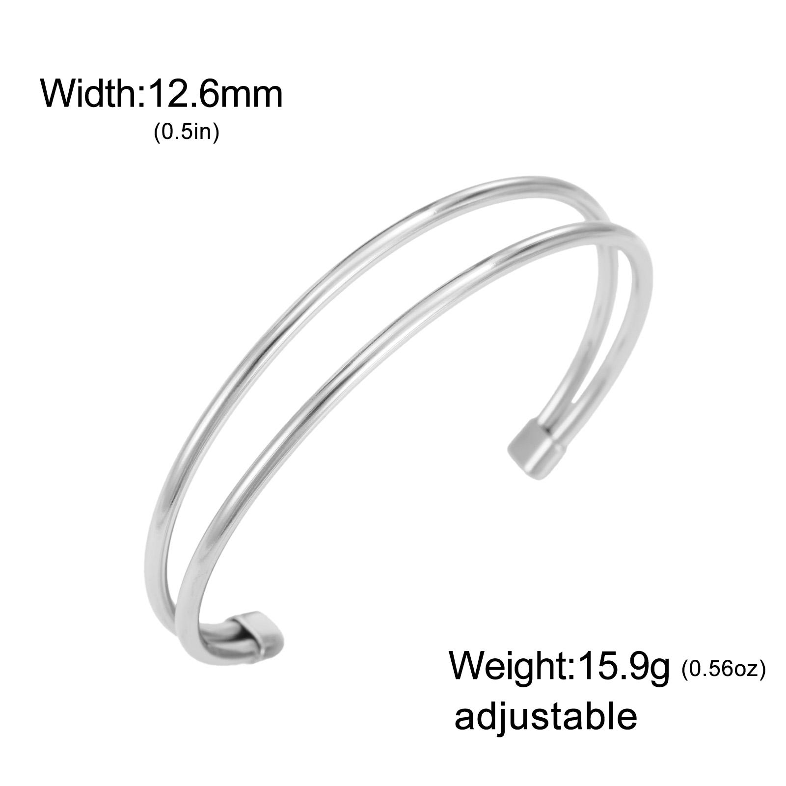 Cazador Minimalist Gold Plated Cuff Bracelets Stainless Steel Adjustable Women s Hand Bracelets Waterproof Jewelry Party Gift Adjustable
Cazador Minimalist Gold Plated Cuff Bracelets Stainless Steel Adjustable Women s Hand Bracelets Waterproof Jewelry Party Gift Adjustable