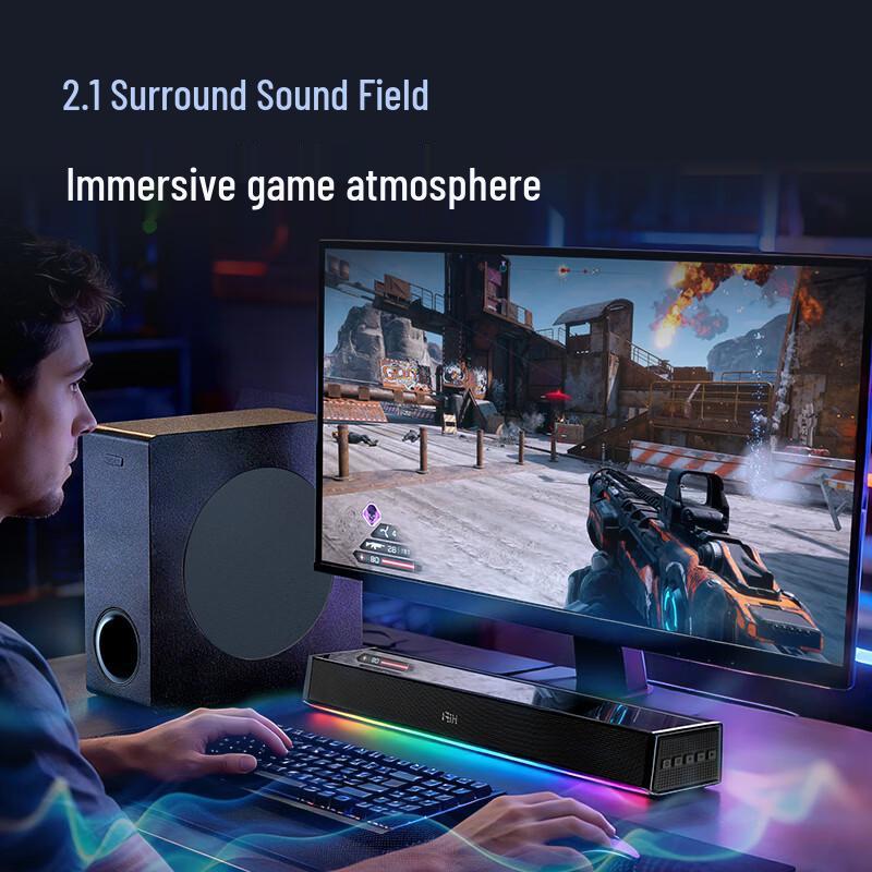 Esports Bluetooth 5.4 Speakers with 2.1 HIFI Multimedia and Wooden Subwoofer for Desktop and Laptop 450 x 80 x 45 mm
Esports Bluetooth 5.4 Speakers with 2.1 HIFI Multimedia and Wooden Subwoofer for Desktop and Laptop 450 x 80 x 45 mm