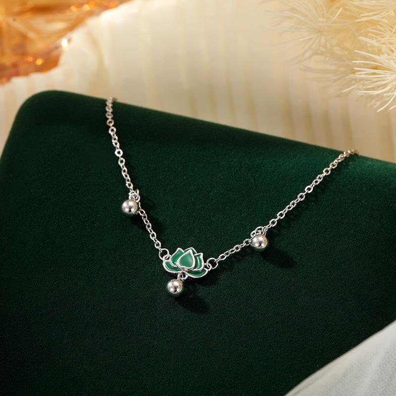 Серебряный браслет из бусин Banyan Tree Green Lotus: Серебряная ретро-эпоксидная смола S925, литературный подарок на руку с надписью «Удача». BRS362 белого золота
Серебряный браслет из бусин Banyan Tree Green Lotus: Серебряная ретро-эпоксидная смола S925, литературный подарок на руку с надписью «Удача». BRS362 белого золота