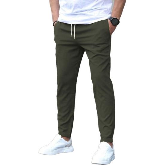 Men Ninth Pants with Side Pockets Slim Fit Drawstring Elastic Waist XXL
Men Ninth Pants with Side Pockets Slim Fit Drawstring Elastic Waist XXL