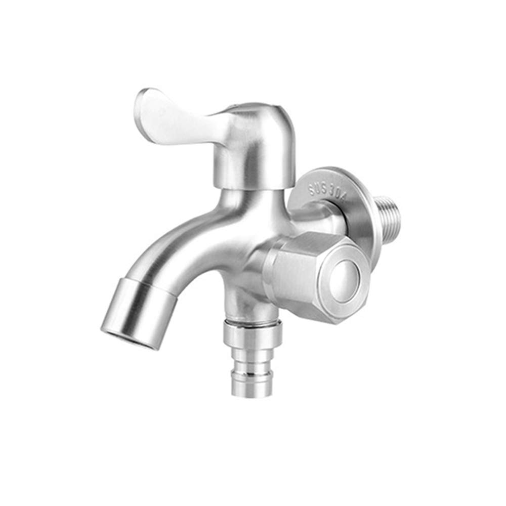 Washing machine water tap, 2-way tap, horizontal tap, double outlet, SUS304 stainless steel tap, one-handle, multi-purpose mixer tap, for bathroom, ba
Washing machine water tap, 2-way tap, horizontal tap, double outlet, SUS304 stainless steel tap, one-handle, multi-purpose mixer tap, for bathroom, ba
